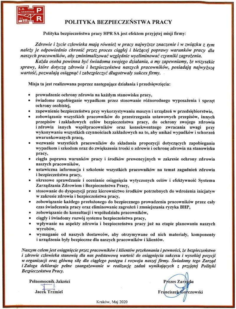 Kultura bezpieczeństwa pracy